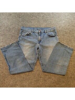 Mott & Bow Men's Straight Fit Jeans Blue Stretch Denim Size 38x30